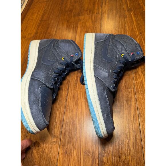 Nike Air Jordan 1 High – Retro Family Forever Navy Canvas – Used No Box Men 11 main image 10